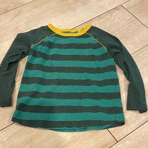 Boden Green and Yellow Striped Long Sleeve Tee